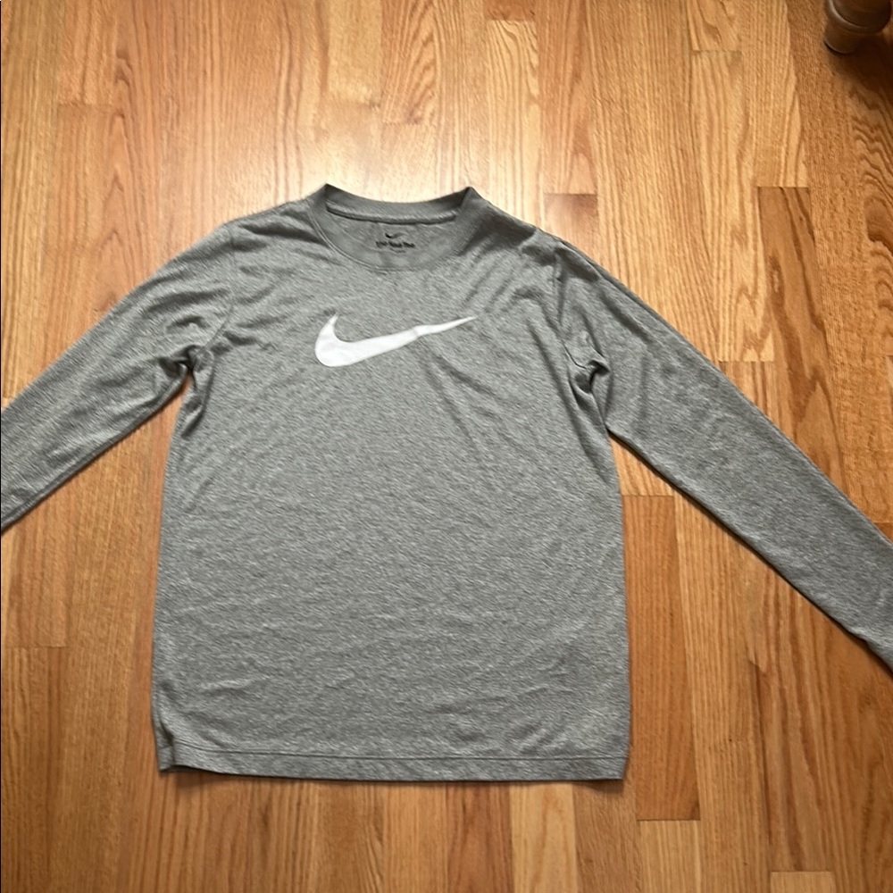 Nike Tee Dri-Fit  Gray Long Sleeve Tee